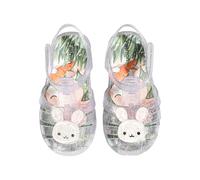 szvbofueck Girls' Jelly Sandals Glitter Glitter Crystal Water Shoes Summer Shoes Bathing Shoes with All-Round Protection Transparent Rubber Sandals Leisure Sandals Beach Sandals for Beach Pool Leisure