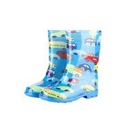szvbofueck Kids Girls Rain Boots Wellington Boots with Soft Soles Waterproof Quick Drying Slip On Outdoor, red, 5 UK Child
