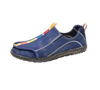 szvbofueck Loafer Men's Canvas Trainers, Chinese Traditional Beijing Style Shoes, Summer, Breathable, Comfortable Canvas Shoes, Outdoor Lightweight Flat Casual Shoes, 39-43.5 EU, blue, 7 UK
