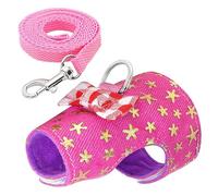 szvbofueck Mesh Chest Strap Adjustable Small Animal Harness Leash Hamster Pig Rabbit Stripe Harness Walking Small Pet Comfortable (B,M)