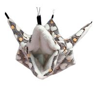 szvbofueck Small Pet Cage Bunkbed Sugar Glider Cage Accessories Bedding Warm for Parrot Ferret Squirrel Hamster Playing Sleeping S to Keep Squirrels Away to Hang on the Fence (Grey, One Size)