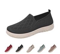 szvbofueck Summer Shoes Women's Comfortable Slippers - Flat Shoes with Soft Footbed Diabetic Shoes Breathable Summer Slip-ins Comfortable Walking Shoes Lightweight Trainers Leisure Slip-On Shoes 36-41