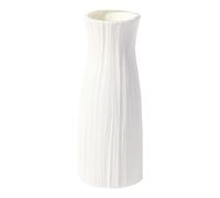 szvbofueck Vase Imitation Ceramic Flower Pot Plastic Vases For Decoration Milky White Home Decor Writing Utensils (D, One Size)