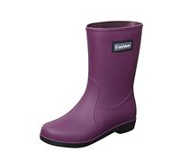 szvbofueck Wellington Boots, Women's Garden Shoes, Summer Half Height Waterproof and Non-Slip Rain Boots, Plain Stretch, Lightweight, Comfortable Wading Boots, Outdoor Fashionable Safety Rain Boots