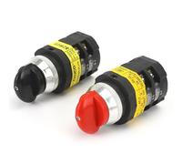 SZW25-30D/2 25A Red Black Handle Panel Three Position Two Pole Silver Contact Rotary Changeover Cam Switch(SZW25-30D 2 red)
