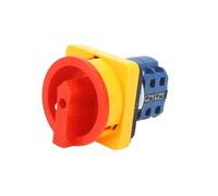 SZW26-202GS 2 Poles 56X56mm Panel 20A Rotary Power Combination Knob Padlock Cut-off Control Circuit Cam Switch