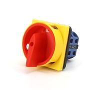 SZW26-25 25A 2GS 2 Poles 8 Screws 64X64mm Power Cut-off Combination Knob Padlock Master Control Circuit Rotary Cam Switch