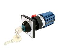 SZW26/LW26-20/0-4.4Y 20A 660V 5 Positions 4 Pole 16 Terminals Changeover Selector Universal Rotary Cam Switch With Key