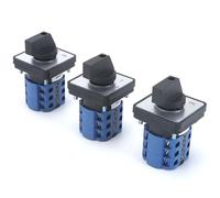 SZW26/LW26-20 20A 660V 3 Poles 12 Screws 64X64 Mm 48X48 Cam Rotary Changeover Switch 1Pcs(D303.3 1 0 2 64X64mm)