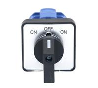 SZW26/LW26-20 20A ON OFF ON 3-Gears 2 Phase 660V AC Self-locking Manual Selected Cam Switch 48x48mm Panel Size