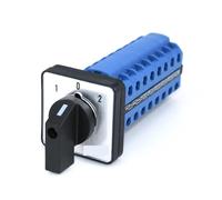 SZW26/LW26-20 3 Position 8 Phase 32 Terminals 20A Silver Rotary Changeover Switch 64X64 48X48 mm Panel IDGTTLDF(1 0 2 Panel 64X64mm)