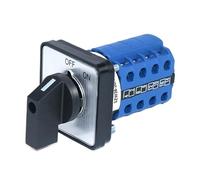 SZW26/LW26-20 4 Pole 20A 660V ON-OFF 2 Gear Power Controller Rotary Cam Switch 64/48mm Panel Mounted 1Pcs(C08.4 OFF ON 48X48mm)