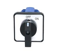 SZW26/LW26-20/C06.3 2 Ways 660V Pole ON OFF Selector Cam Latching Manual Switch 64X64 48X48mm Panel 1Pcs(C06.3 OFF ON 64X64mm)