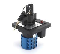 SZW26/LW26-20 D303.3YN 20A 3 Poles 12 Screw Positions Rotary Cam Switch With Key With Light 1Pcs