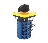 SZW26/LW26-20 D307.5GL 20A 5 Poles Equipment Transfer Manual Selector 3 Positions 1-0-2 Cam Switch 48x48mm Yellow Panel