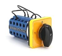SZW26/LW26-20 D307.5GL 20A 5 Poles Transfer Cam Switch3 Positions 1-0-2 48x48mm Yellow Panel 1Pcs