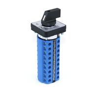 SZW26/LW26-20 LW28 LW39B 64X64/48X48mm Panel ON-OFF-ON 36 Screws 9 Phases Rotary Cam Switch 1Pcs(D909.9 ON OFF ON 64)