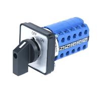 SZW26/LW26-20 OFF ON 2 Position 5 Poles 20A 660V 20 Power On/off Rotary Cam Latching Selector Switch 1Pcs(COA.5 OFF ON 48X48mm)