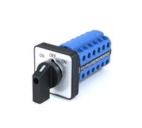 SZW26/LW26-20 ON-OFF-ON 6 Phase 20A 660V 64X64 48X48 mm Panel Changeover Selector Cam Switch 3 Position 24 Terminals IDGTTLDF(ON OFF ON 48X48mm)