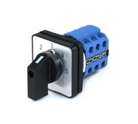 SZW26/LW26-20 Ui 660V 20A 1-2-3-4-5 3 Phase 12 Terminals 5 Position Rotary Changeover Selector Cam Switch 48X48 mm Panel