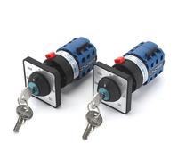 SZW26/LW26-20C YH5.3Y 20A 3 Poles 7 Positions Voltmeter Selector Rotary Cam Changeover Switch With Key