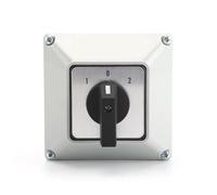 SZW26/LW26-32 32A 3 Position 2 Phase 8 Screws Automatic Changeover Rotary Knob Cam Switch with Waterproof Box