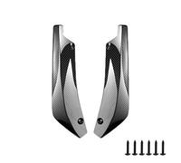 Szwaldaper 2 Pcs Carbon Fiber for Black Universal Car Rear Bumper Lip Diffuser Splitter Spoiler Scratch Protector, for Infiniti, Q50 Etc Model Car Spoiler Trim(Carbon fiber)