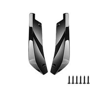 Szwaldaper 2 Pcs Carbon Fiber for Black Universal Car Rear Bumper Lip Diffuser Splitter Spoiler Scratch Protector, for Infiniti, Q50 Etc Model Car Spoiler Trim(Black)