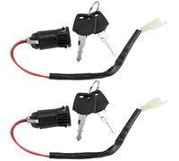 Szwaldaper 2 Pcs Ignition Switch Lock and Key Set with 2 Keys, Ignition Lock Key, for Cycling Tricycle Electric Scooter Accessories Replacement Scooter Anti-Theft Lock