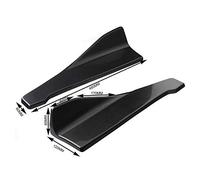 Szwaldaper 2Pcs 48cm Carbon Fiber Rear Bumper Spoiler Canards Diffuser Car Sideskirts Splitters Kit Anti-Scratch Universal Protector Angle Car Spoiler Trim(Black)