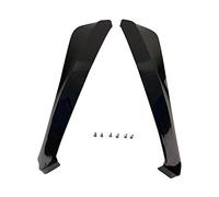 Szwaldaper 2pcs Car Rear Bumper Universal Rear Trunk Lip Spoiler Anti-crash Diffuser Lip Wrap Angle Splitter Protector Automobile Parts Car Spoiler Trim(Black)