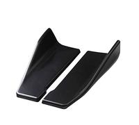 Szwaldaper 2PCS Universal Car Bumper Spoiler Rear Lip Angle Splitter Winglet Wings Auto Anti-crash Modified Car Body Side Skirt Oc11 Car Spoiler Trim(35cm bright black)