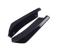 Szwaldaper 2Pcs Universal Car Rear Bumper Lip Diffuser Splitter Spoiler Scratch Protector Exterior Car Spoiler Trim(Black)