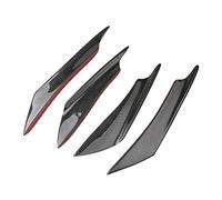 Szwaldaper 4Pcs Set Carbon Fiber Car Front Bumper Lip Splitter Diffuser Spoiler Fins Canard Valence Car Styling Accessories, for BMW, for Benz, Car Spoiler Trim