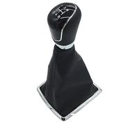 Szwaldaper 5/6 Speed Manual Car Gear Shift Knob Gaiter Boot Cover Case, for Ford, for Focus 2 MK2 FL MK3 MK4, for Fiesta MK7, for KUGA, for Galaxy C-max B-max Gear Shift Knob(5 Speed Black)