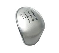 Szwaldaper 5/6 Speed Manual Car Styling Gear Shift Knob Gaiter Boot Case, for Ford, for Focus 2 MK2 FL MK3 MK4, for Fiesta MK7, for KUGA, for Galaxy C-max B-max Gear Shift Knob(6 Speed Silver)