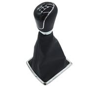Szwaldaper 5/6 Speed Manual Gear Shift Knob, for Ford, for Focus, 2 MK2 FL MK3 MK4 MK7, for Mondeo, for Fiesta, for Galaxy, for KUGA X-MAX Lever Gaiter Boot Cover Gear Shift Knob(5 Speed Black)
