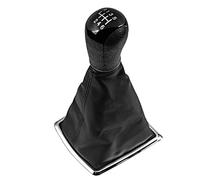 Szwaldaper 5/6 Speed MT Car Shift Gear Knob Lever Gaitor Shifter Boot Cover, for Ford, for Focus 2, for Mondeo MK2 2004 2005 2007 2008 2009 2010 2011 Gear Shift Knob(6 Speed Black)