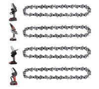 Szwaldaper 6 Inch Chainsaw Guide Bar and Saw Chain Set 1/4p 37 Drive Link Rechargeable Electric for Woodwork Gardening Chainsaw Cutting Chain Replacement, Electric Chain(5pcs Guide Plate)