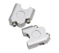 Szwaldaper 7/8in 22mm Handlebar Risers Heighten Handle Bar CR250R CR85R Expert CRF250X CRF450 Compatible KLR650 ATV Dirt Bike Motorcycle Handlebar Clamp(Silver)