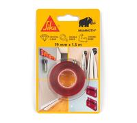 Szwaldaper 850741 SikaBond Mammoth Crystal Double-Sided Tape, Transparent