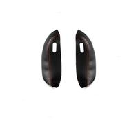 Szwaldaper Car 2Pcs Front/Rear Door Armrest Handle Panel Leather Cover, for, for Peugeot, 307 2004 2005 2006 2007 2008 2009 2010 2011 2012 2013 Car Interior Door Panel(2X Rear Black-red)