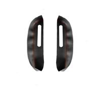 Szwaldaper Car 2Pcs Front/Rear Door Armrest Handle Panel Leather Cover, for, for Peugeot, 307 2004 2005 2006 2007 2008 2009 2010 2011 2012 2013 Car Interior Door Panel(2X Front Black-red)