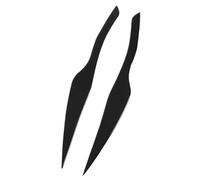 Szwaldaper Car 2pcs Left Right Headlight Eyebrow Trim Headlamp Eyelid Cover Sticker Piano Black, for 3 Series E90 E91 2005-2012 Car Headlight Tint Overlay Film