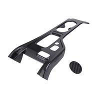 Szwaldaper Car Carbon Fiber Center Console Gear Shift Panel Water Cup Holder Cover Trim, for Ford, for Ranger 2015-2020 Gear Shift Panel Trim
