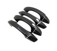 Szwaldaper Car Door Handle Cover Trim, for Seat, Ateca Cupra FR KH7 2016~2023 Stickers Styling Accessories Gloss Black Carbon Fiber Chrome Exterior Door Handle Cover(Carbon 2 Buttons)