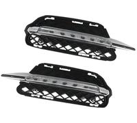 Szwaldaper car front fog light Fog Light Daytime Running and Grille, for Mercedes-Benz S Class W221 2009-2013 Front Bumper Anti A2218201756(BLACK Left and Right)