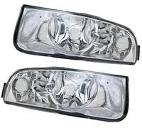 Szwaldaper car front fog light Fog Light Lamp Assembly without Bulbs, for Skoda, for Superb 2009-2013 Front Bumper Anti 3T0941699A 3T0941700A(BLACK Left and Right)