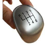 Szwaldaper Car Gear Shift Knob Badge Emblem Cap Cover 5/6 Speed, for Ford, for Focus MK2 MK3, for Fiesta MK7 C-max B-max, for Galaxy, for Kuga Gear Shift Knob(Silver 6 Speed)