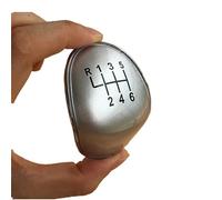 Szwaldaper Car Gear Shift Knob Cap Top Cover Emblem Badge, for Ford, for Focus MK2 MK3, for Fiesta MK7, for Transit Connect, for Kuga C-max FL B-max S-max Fit Gear Shift Knob(Silver Cap 6 Speed)